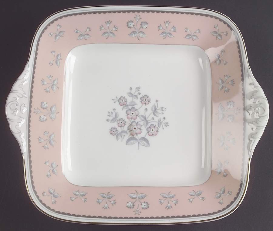 Pimpernel Pink Square Handled Cake Plate by Wedgwood-1