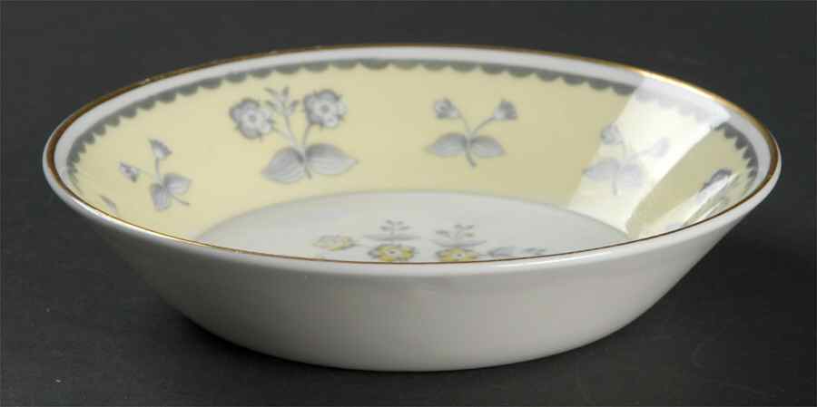 Pimpernel Yellow (Gold Trim) Fruit/Dessert (Sauce) Bowl by Wedgwood-1