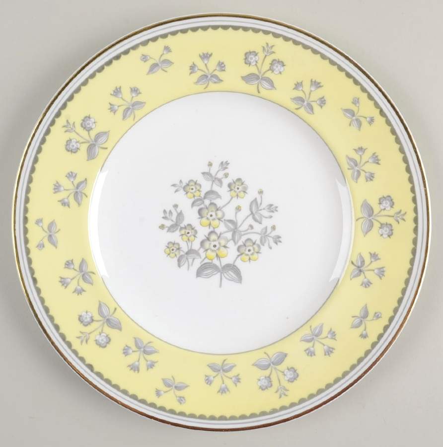 Pimpernel Yellow (Gold Trim) Luncheon Plate by Wedgwood-1