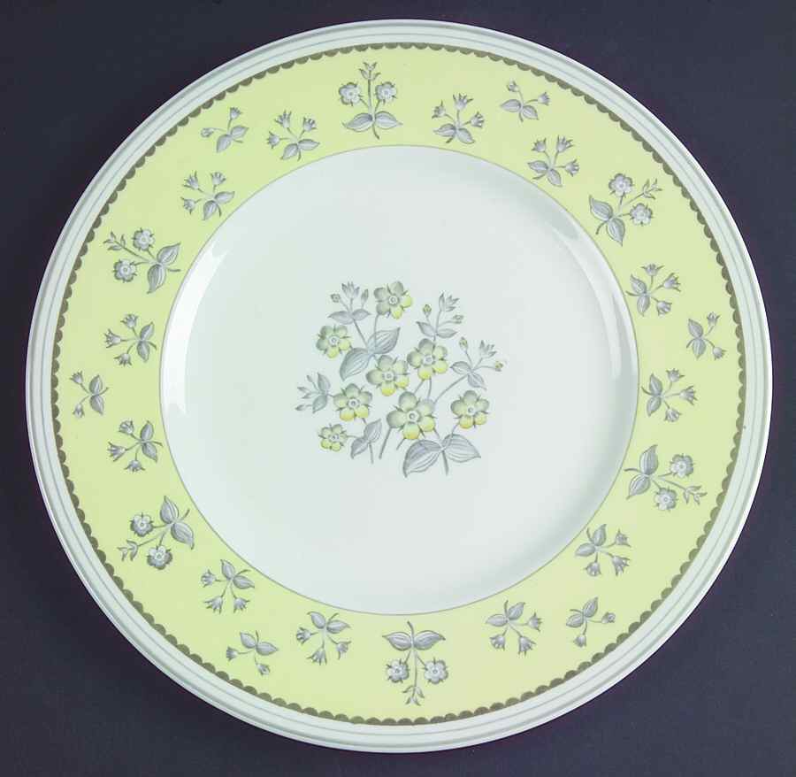 Pimpernel Yellow (Gray Trim) Dinner Plate by Wedgwood-1