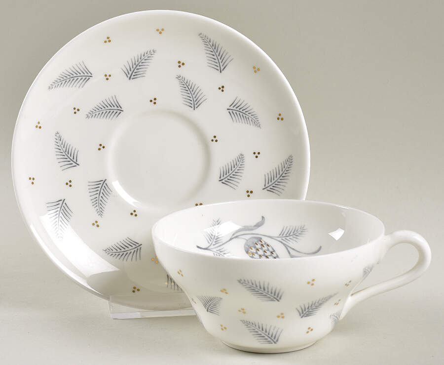 Pinehurst Flat Cup & Saucer Set by Wedgwood-1