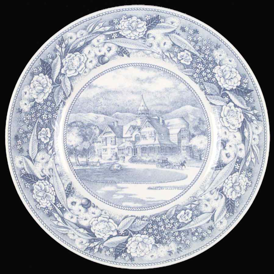 Pomona College Blue Dinner Plate by Wedgwood-1