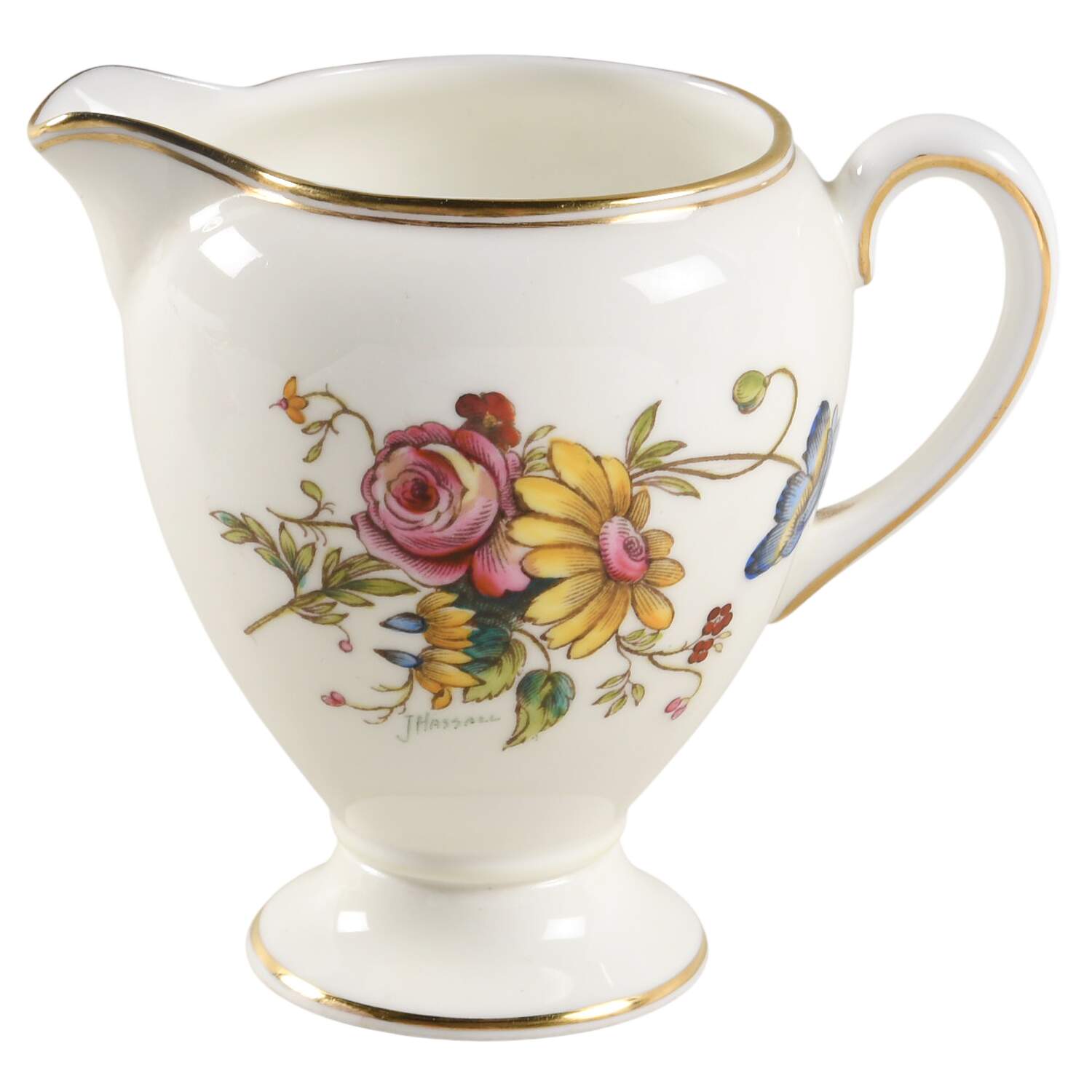 Posy Sprays White Rim Mini Creamer by Wedgwood-1