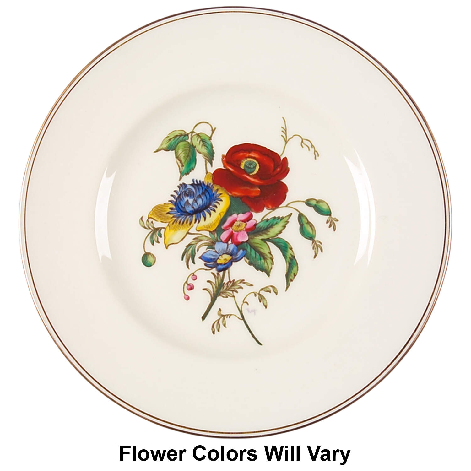 Posy Sprays White Rim Bread & Butter Plate by Wedgwood-1
