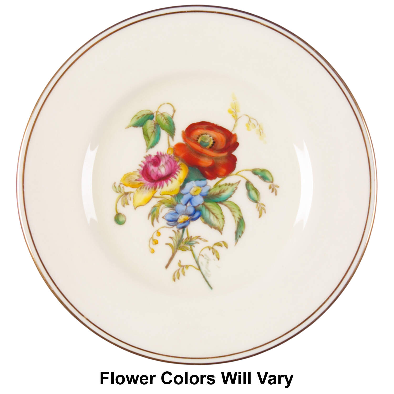 Posy Sprays White Rim Bread & Butter Plate by Wedgwood-1