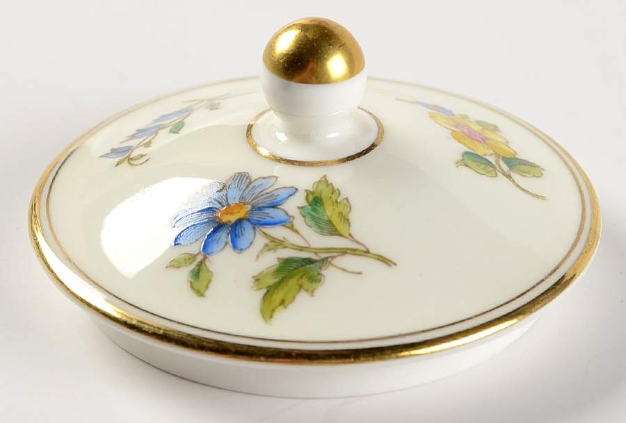 Posy Sprays White Rim Lid for 146 Shape Sugar Bowl by Wedgwood-1