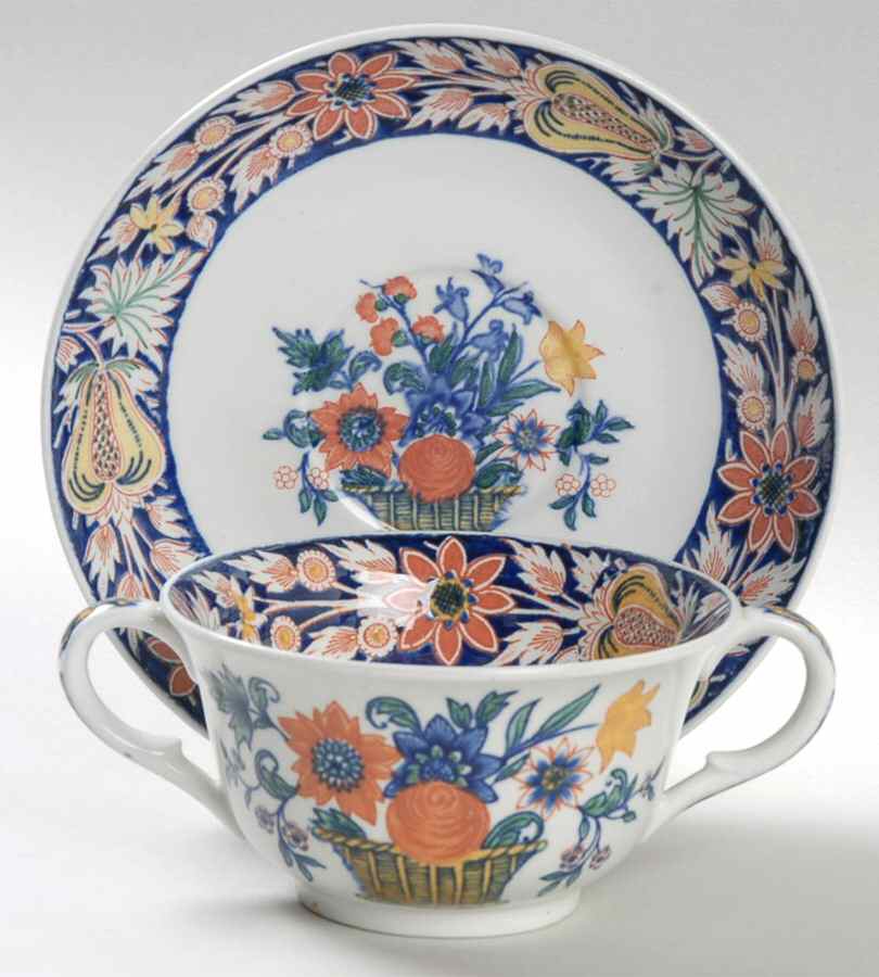 Poterat Flat Bouillon Cup & Saucer by Wedgwood-1