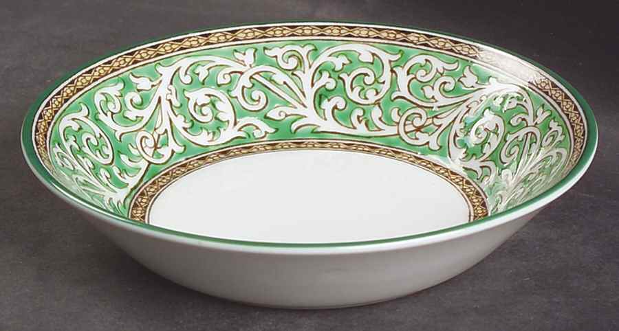 Praze Green (No Floral Center) Fruit/Dessert (Sauce) Bowl by Wedgwood-1
