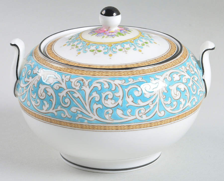 Praze Turquoise 146 Shape Sugar Bowl & Lid by Wedgwood-1
