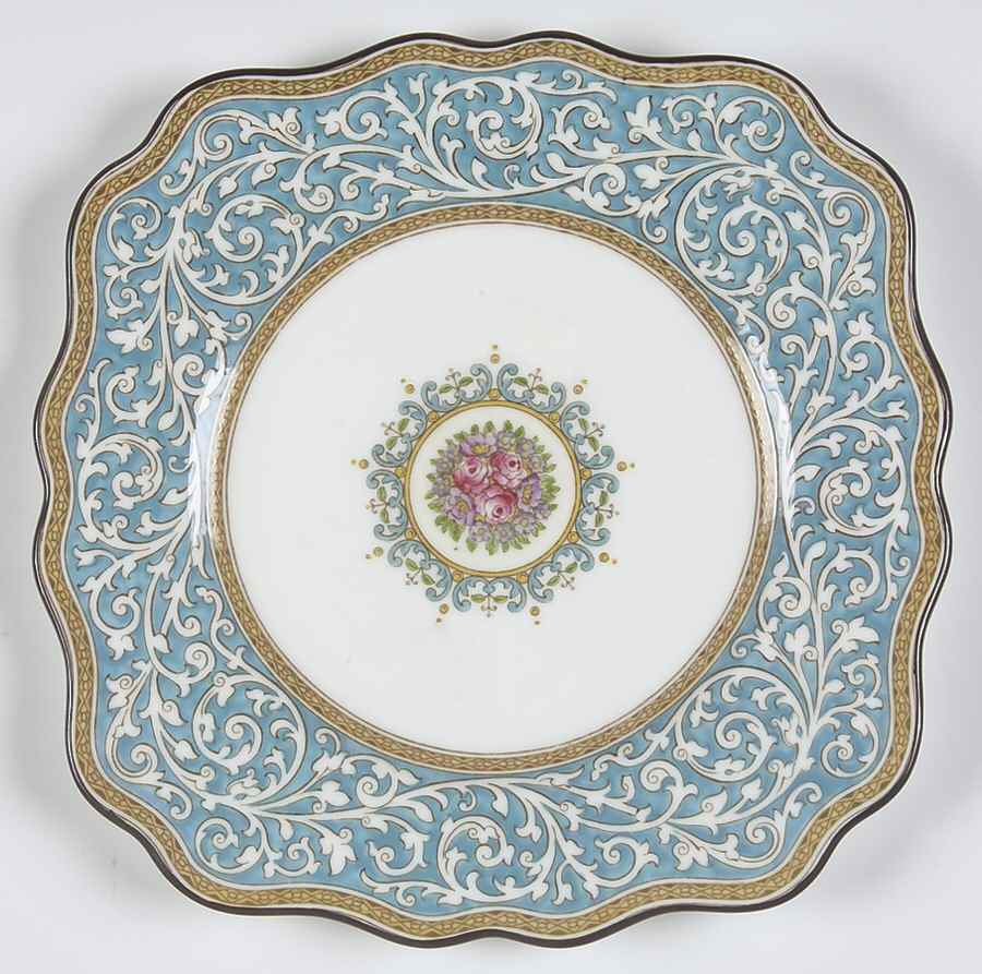 Praze Turquoise Square Salad Plate by Wedgwood-1
