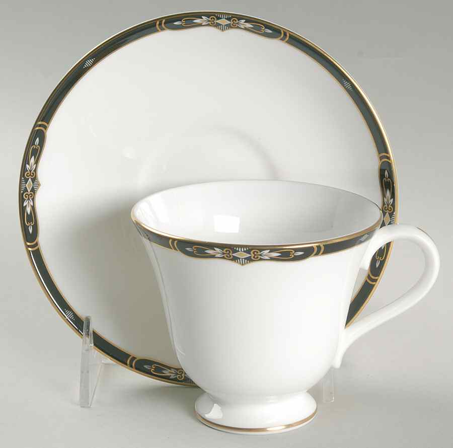Preston Footed Cup & Saucer Set by Wedgwood-1
