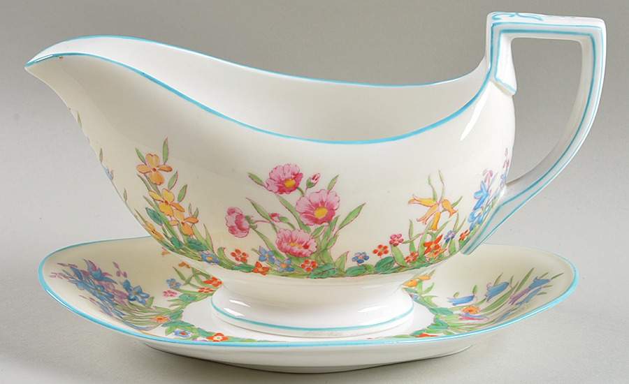 Prairie Flowers Gravy Boat & Underplate by Wedgwood-1