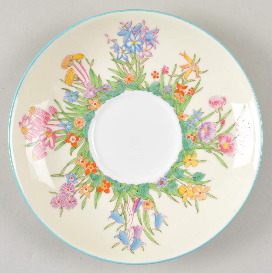Prairie Flowers Saucer for Footed Cream Soup Bowl by Wedgwood-1