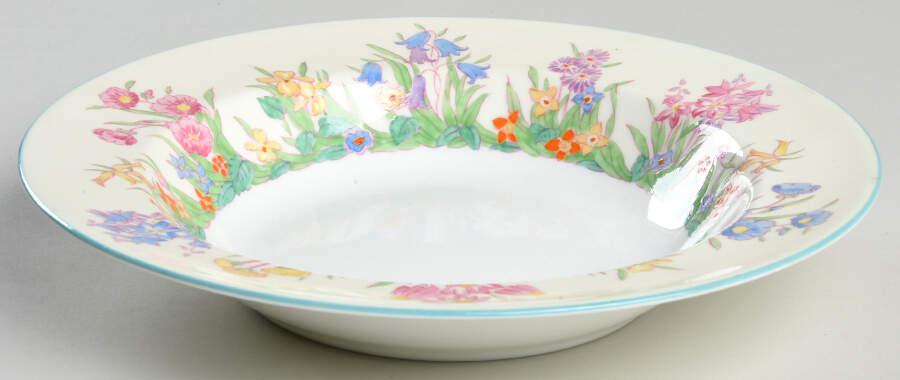 Prairie Flowers Rim Soup Bowl by Wedgwood-1