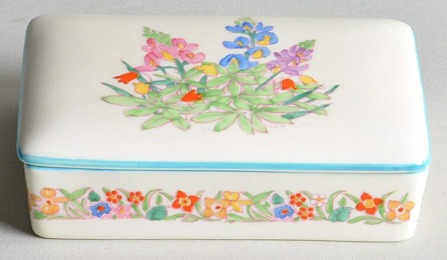 Prairie Flowers Cigarette Box & Lid by Wedgwood-1