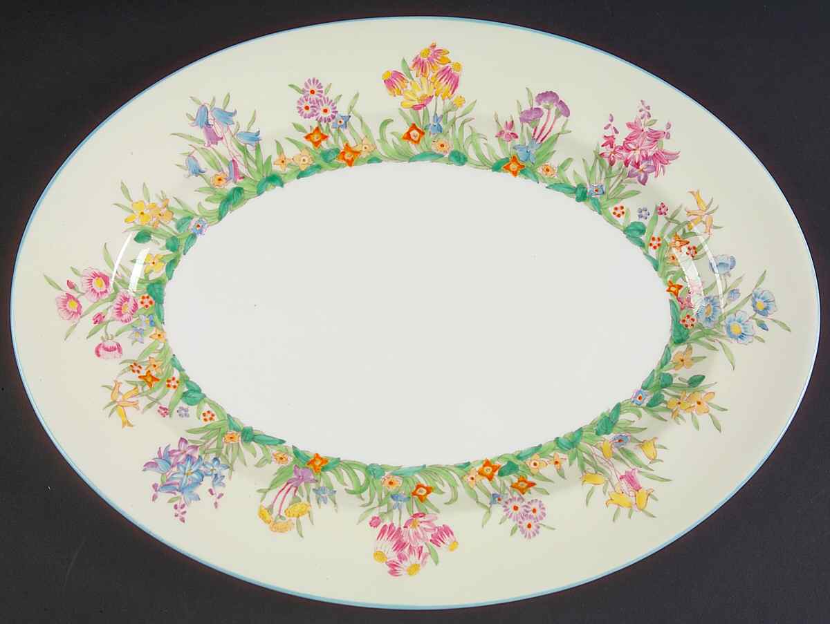 Prairie Flowers 13" Oval Serving Platter by Wedgwood-1