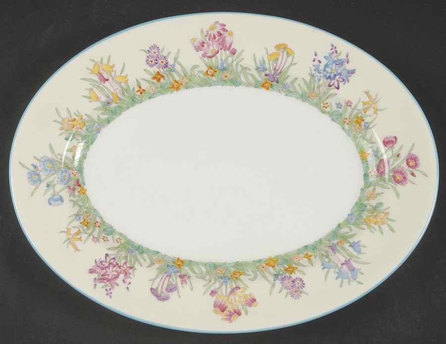 Prairie Flowers 11" Oval Serving Platter by Wedgwood-1