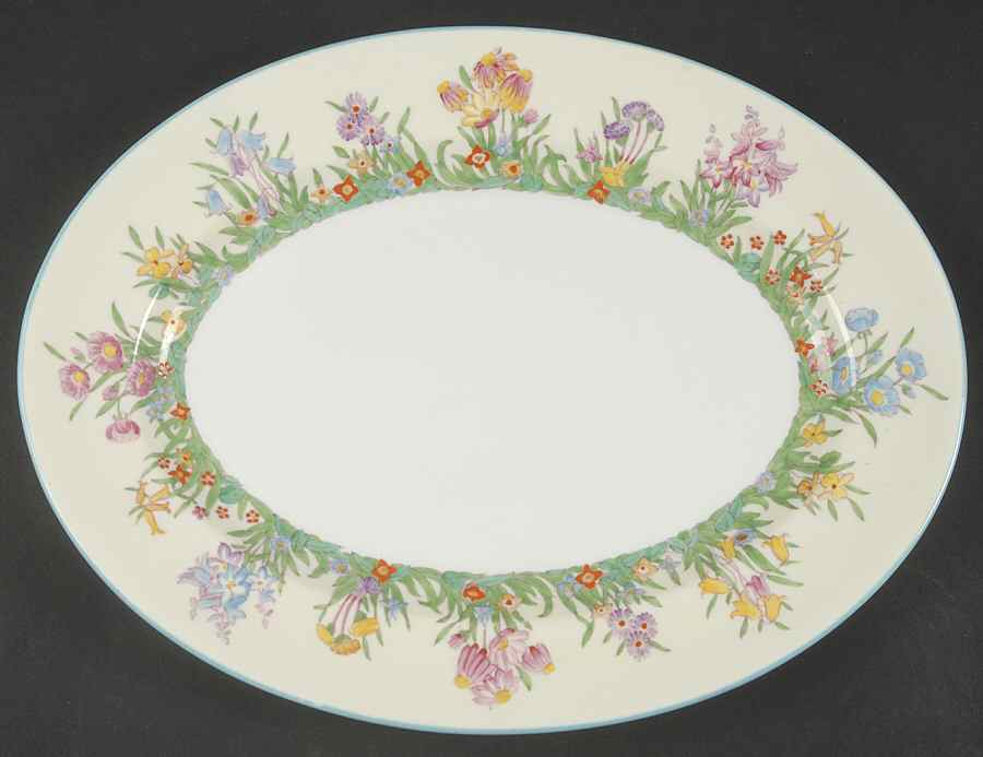 Prairie Flowers 13" Oval Serving Platter by Wedgwood-1