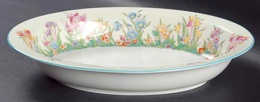 Prairie Flowers 10" Oval Vegetable Bowl by Wedgwood-1