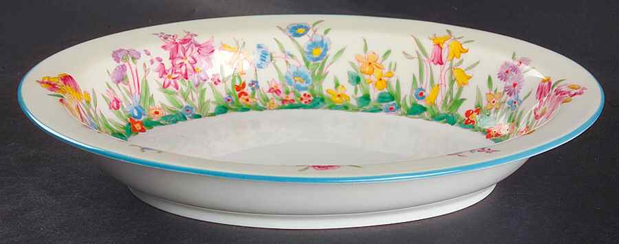 Prairie Flowers 10" Oval Vegetable Bowl by Wedgwood-1