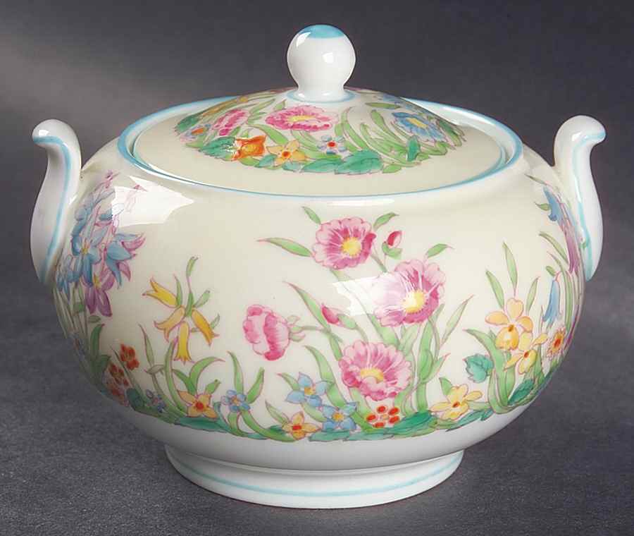 Prairie Flowers 146 Shape Sugar Bowl & Lid by Wedgwood-1