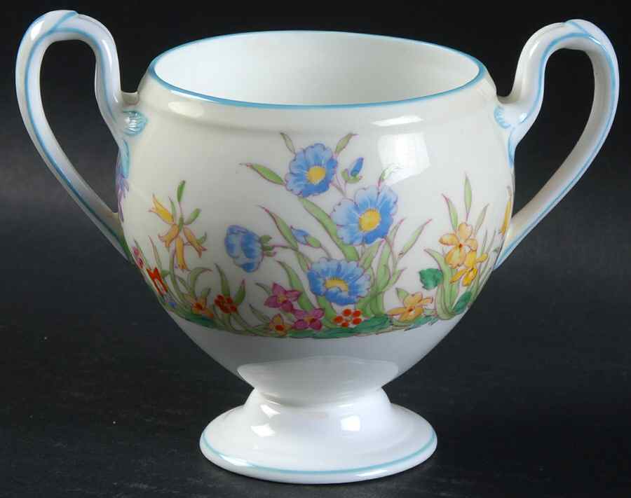 Prairie Flowers Globe Shape Sugar Bowl No Lid by Wedgwood-1