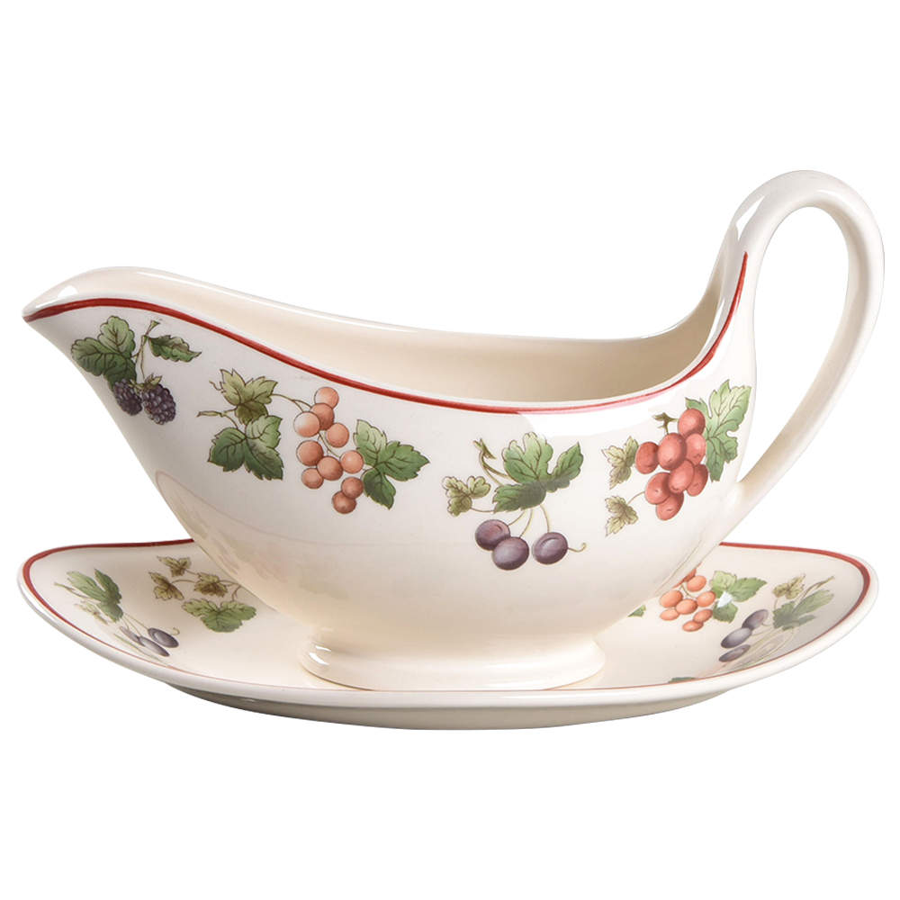 Provence Queensware Gravy Boat & Underplate/Relish by Wedgwood-1