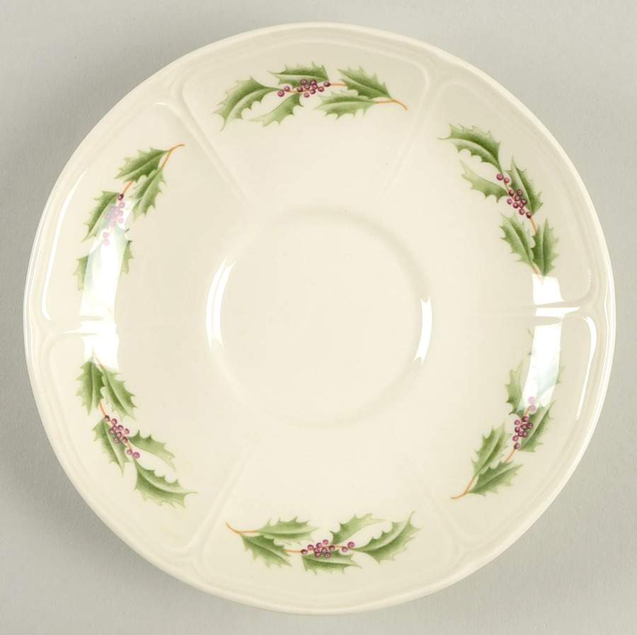 Queen's Holly Saucer by Wedgwood-1