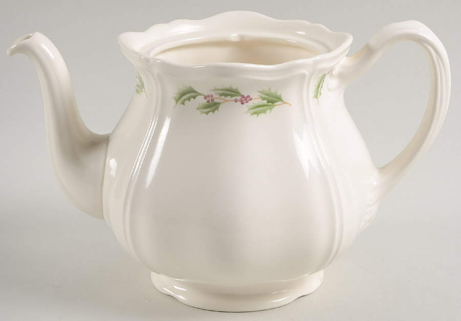 Queen's Holly Teapot No Lid by Wedgwood-1