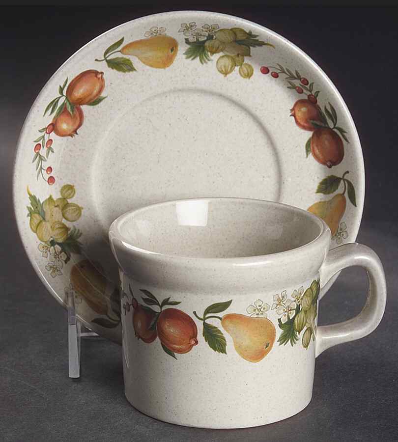 Quince Flat Cup & Saucer Set by Wedgwood-1