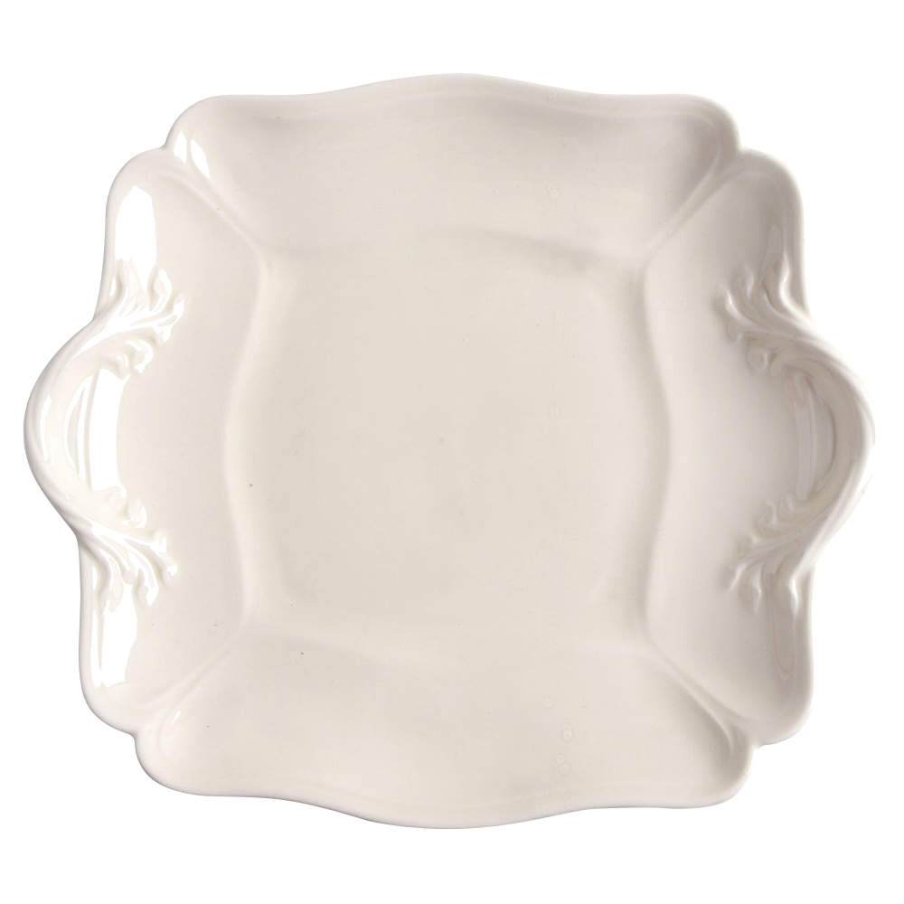 Queen's Plain Square Handled Cake Plate by Wedgwood-1