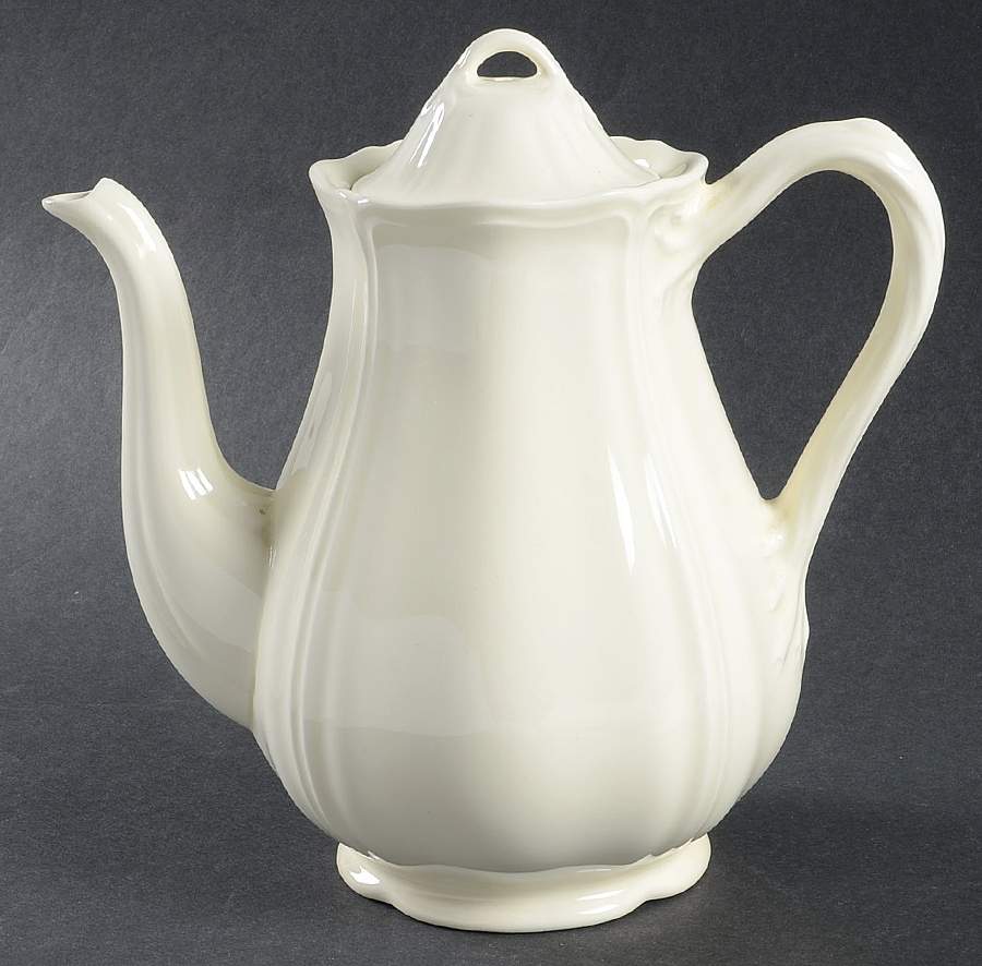 Queen's Plain Mini Coffee Pot & Lid by Wedgwood-1