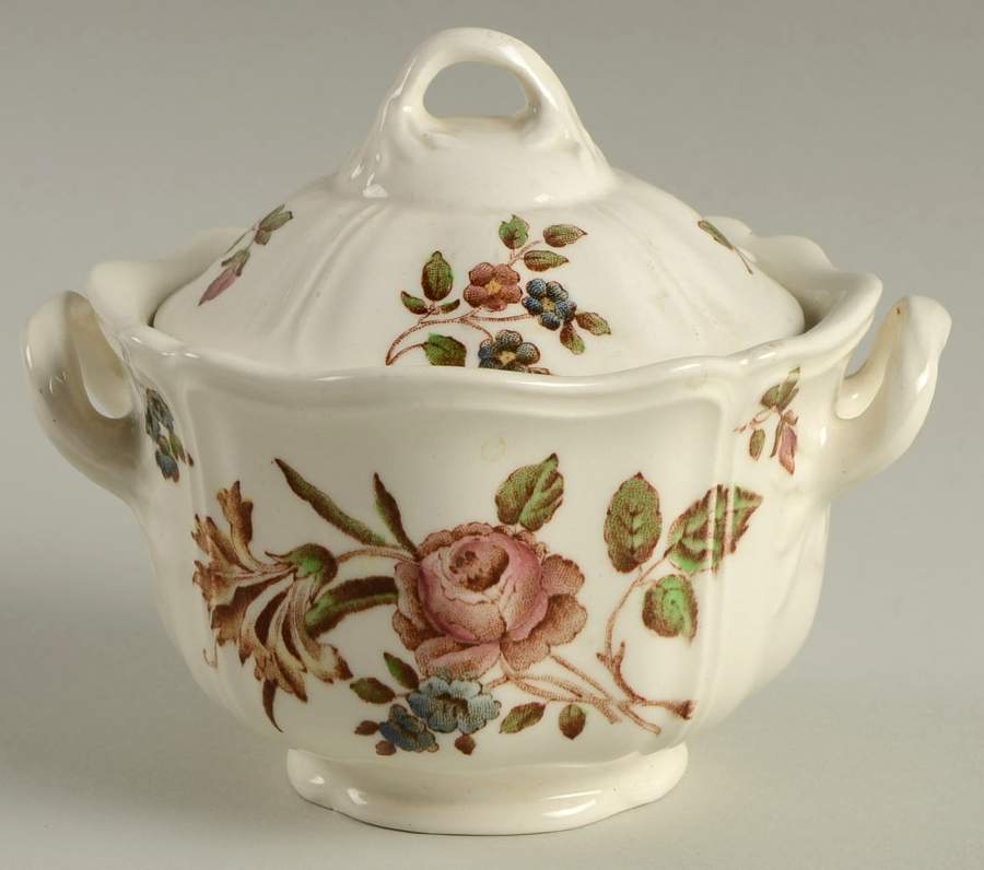 Queens Sprays Sugar Bowl & Lid by Wedgwood-1