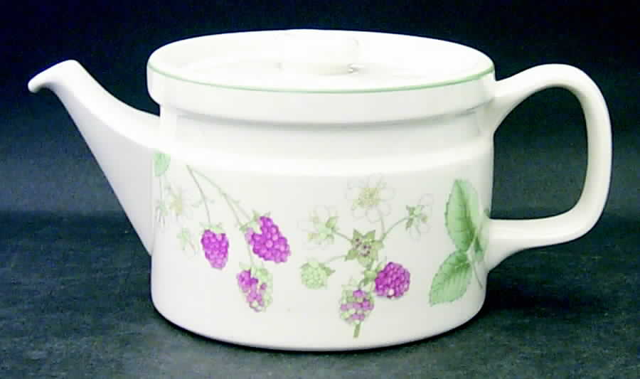 Raspberry Cane Teapot & Lid by Wedgwood-1
