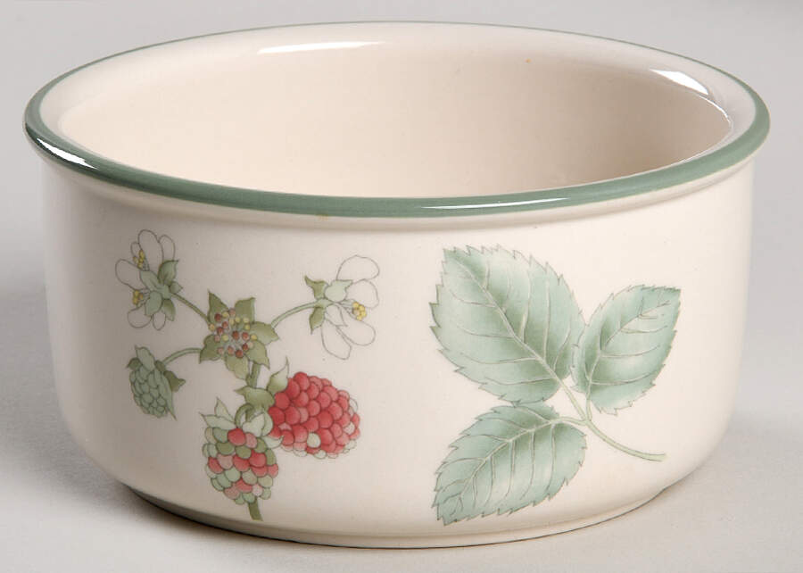 Raspberry Cane (Green Band Off Edge) Sugar Bowl No Lid by Wedgwood-1