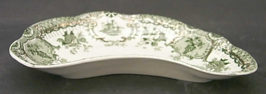 Raleigh Green (Gold Accent) Bone Dish by Wedgwood-1
