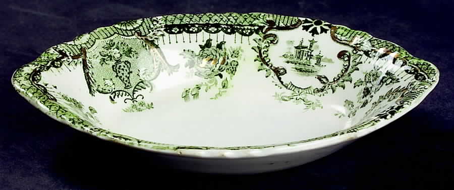 Raleigh Green (Gold Accent) Sauce Dip by Wedgwood-1