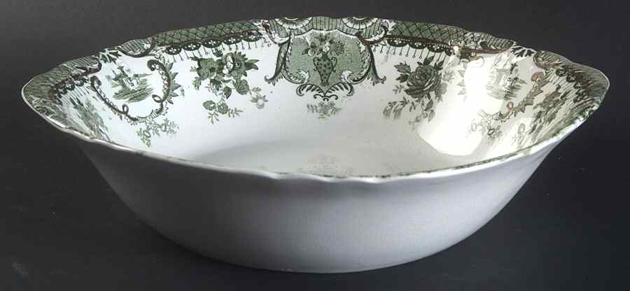 Raleigh Green (Gold Accent) 10" Round Vegetable Bowl by Wedgwood-1