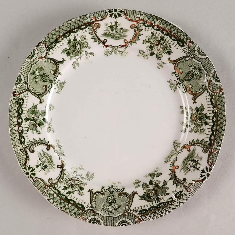 Raleigh Green (Gold Accent) Luncheon Plate by Wedgwood-1