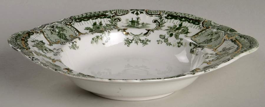 Raleigh Green (Gold Accent) Round Butter No Lid by Wedgwood-1