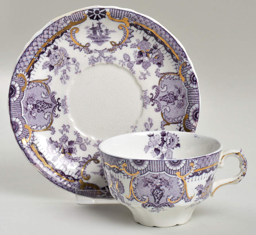 Raleigh Purple Flat Cup & Saucer Set by Wedgwood-1