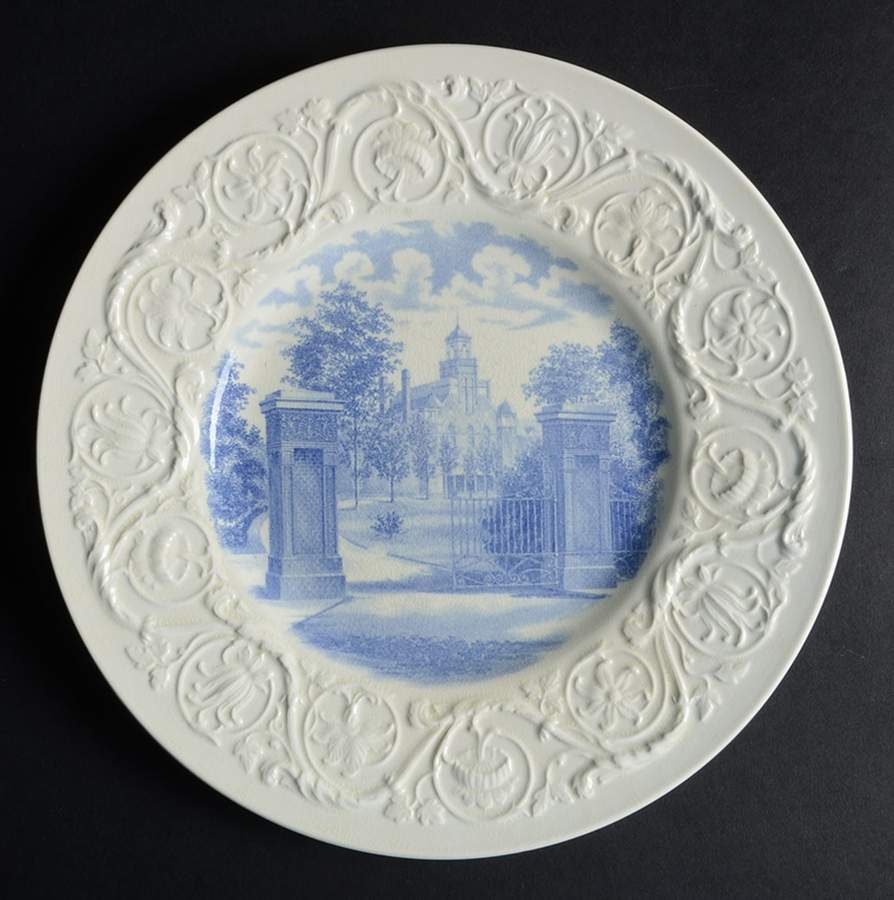 Randolph Macon Woman's College Blue Luncheon Plate by Wedgwood-1