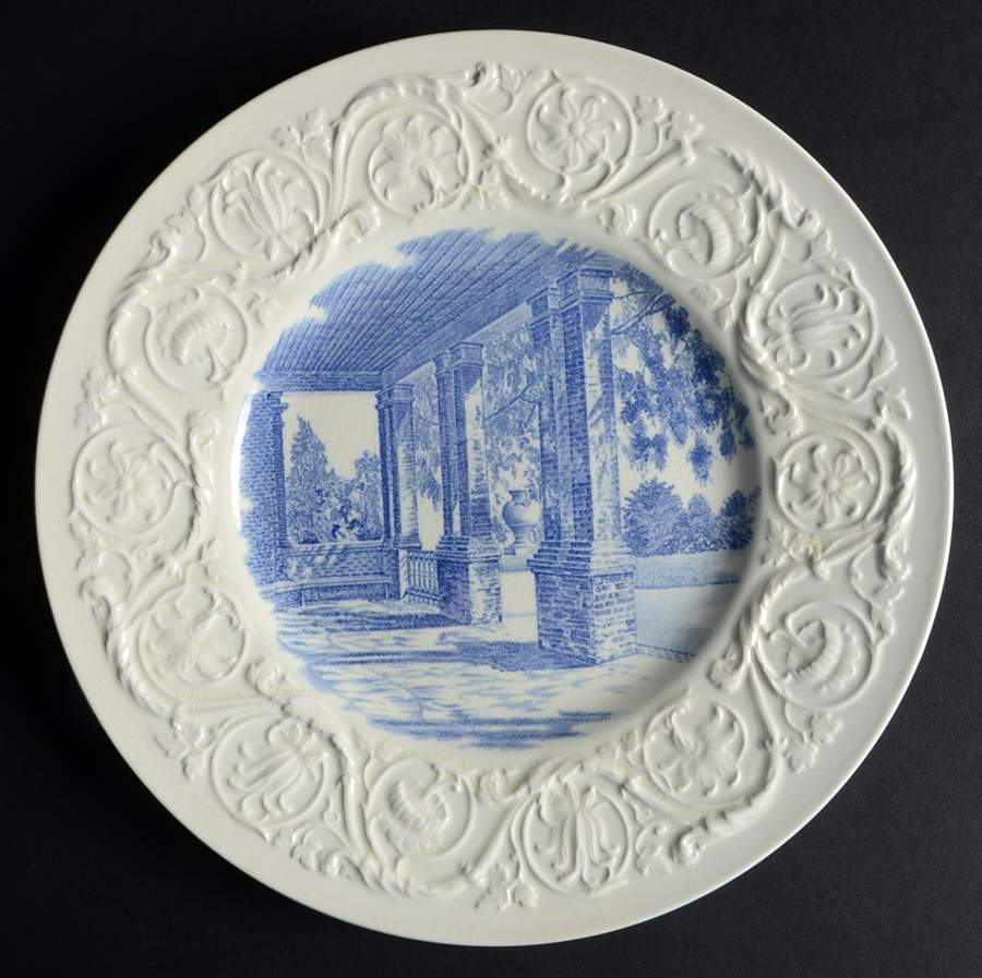 Randolph Macon Woman's College Blue Luncheon Plate by Wedgwood-1