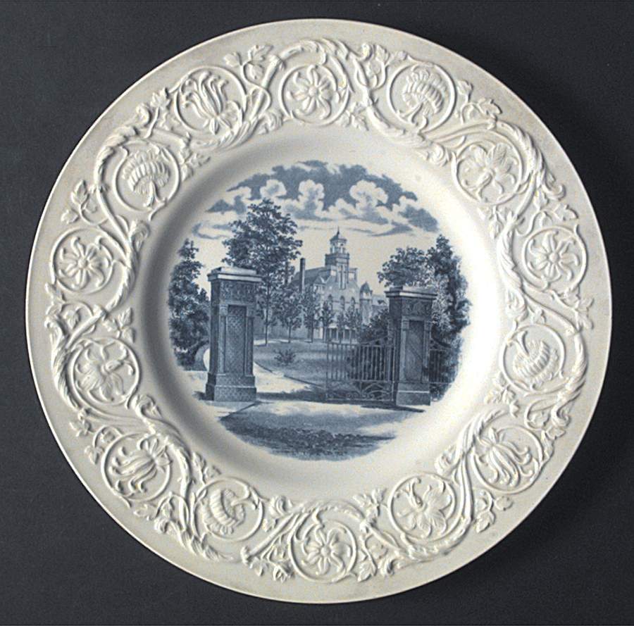 Randolph Macon Woman's College Blue Dinner Plate by Wedgwood-1
