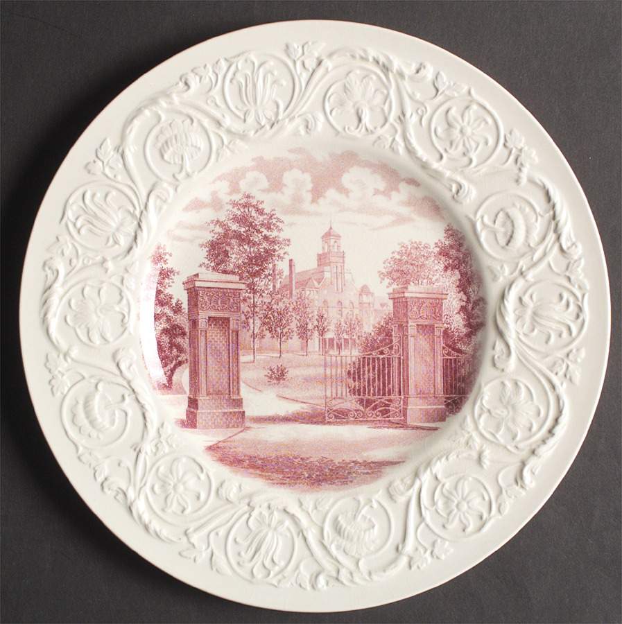 Randolph Macon Woman's College Mulberry Luncheon Plate by Wedgwood-1