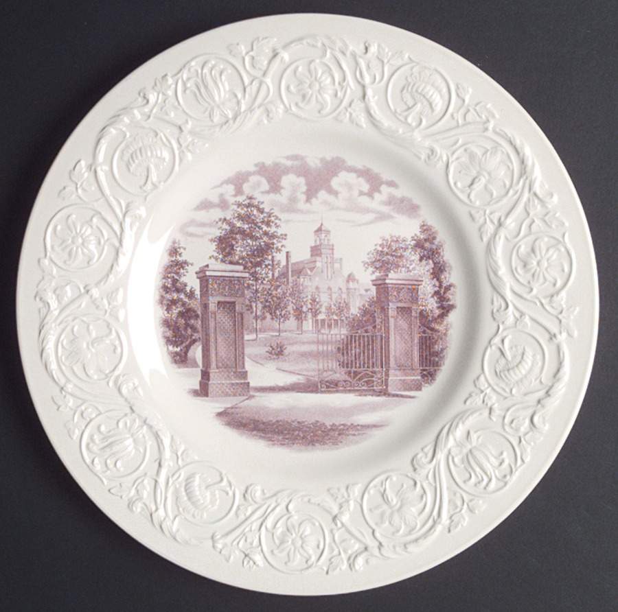 Randolph Macon Woman's College Mulberry Dinner Plate by Wedgwood-1
