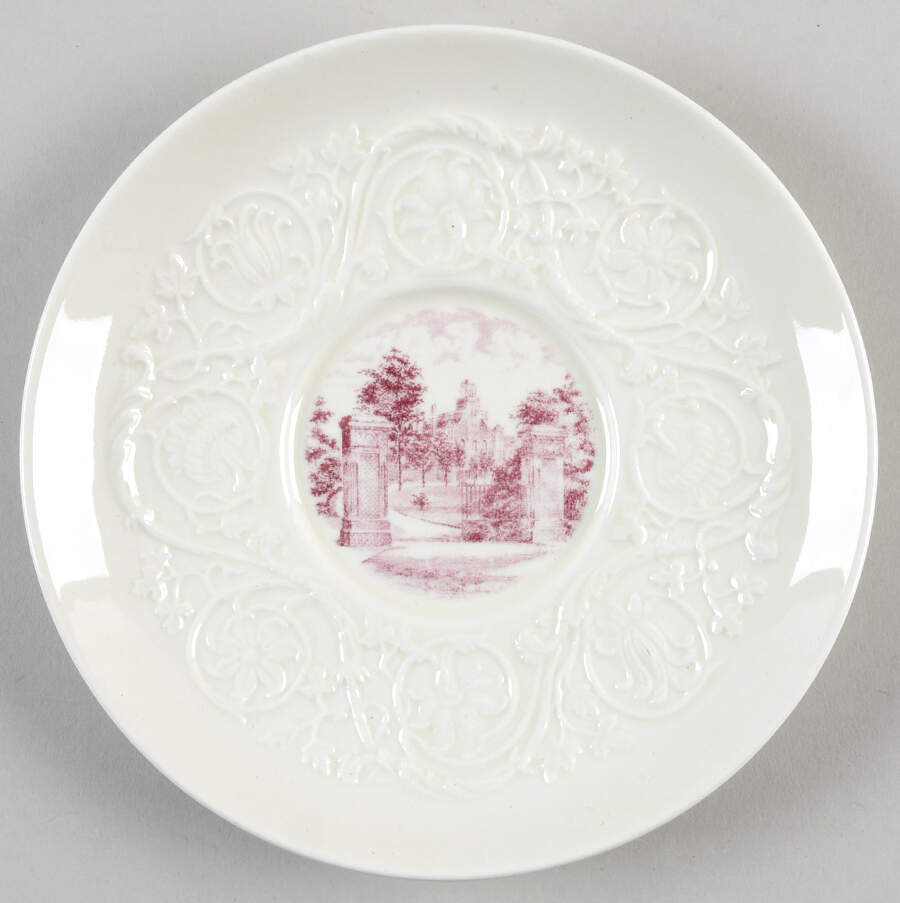 Randolph Macon Woman's College Mulberry Saucer by Wedgwood-1