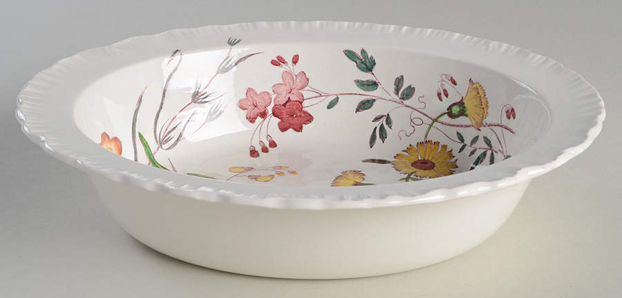 Ranunculus Multicolor 10" Oval Vegetable Bowl by Wedgwood-1