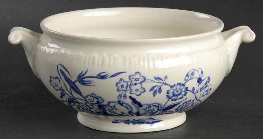 Ranunculus Blue Sauce Boat No LId by Wedgwood-1