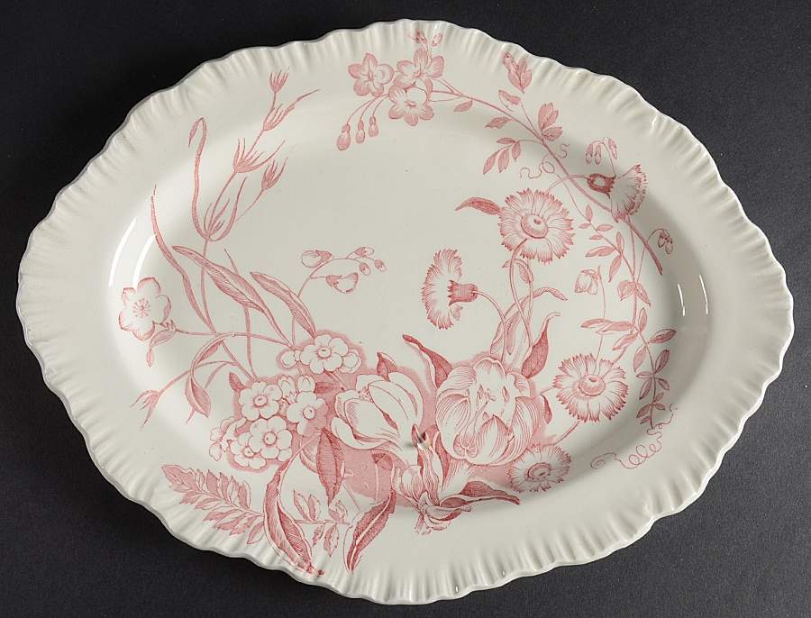 Ranunculus Pink 11" Oval Serving Platter by Wedgwood-1